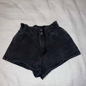 Black Jean Shorts